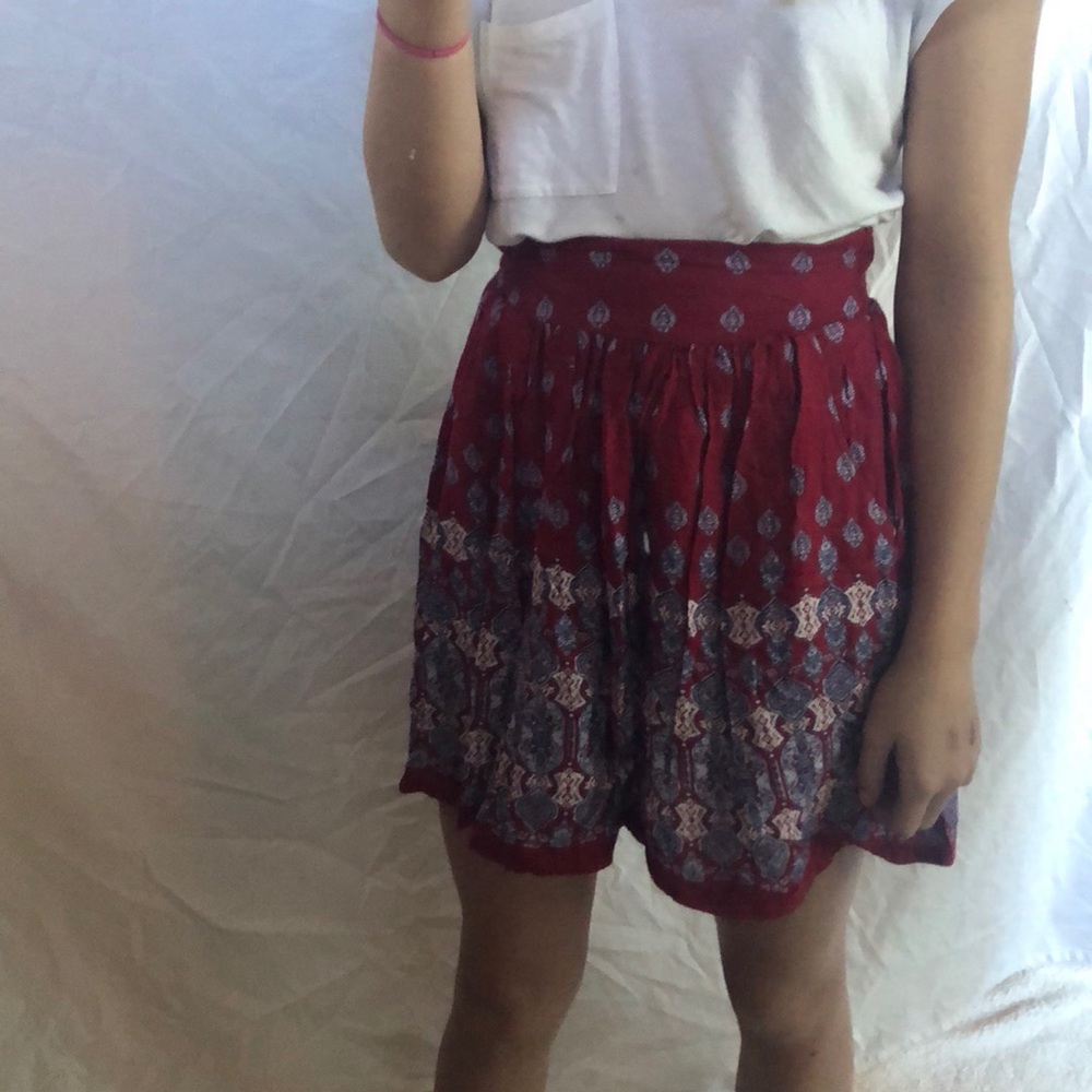 Red and blue skirt!
